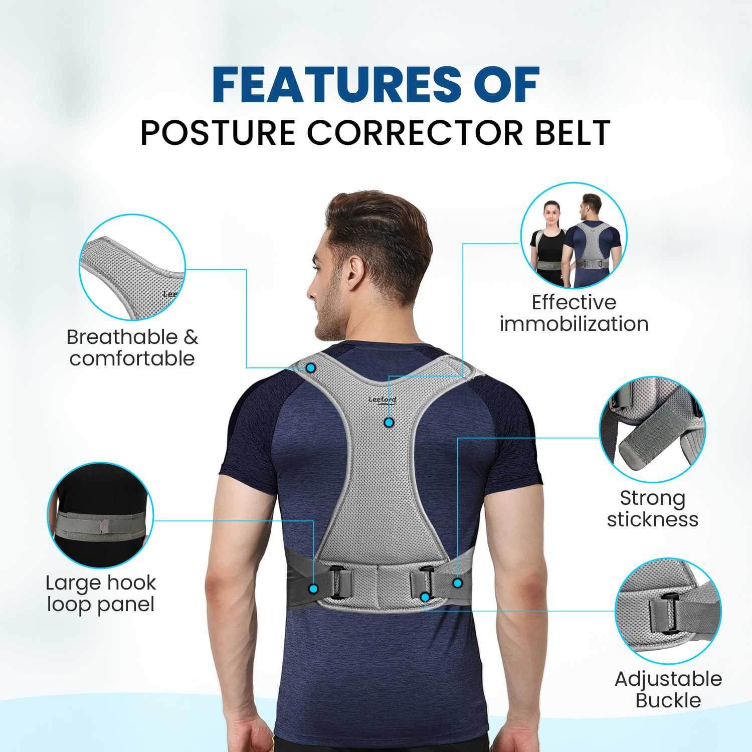 Premium Posture Corrector Belt for Men & Women – Adjustable Back & Shoulder Support Brace for Pain Relief & Spine Alignment