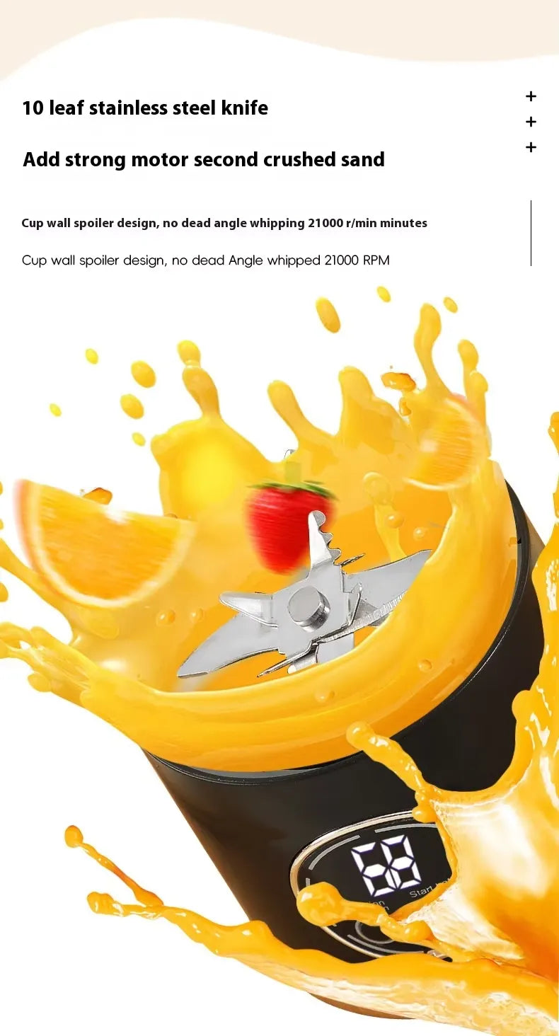 USB Portable Electric Juicer- Large Capacity Stainless Steel for Milk Fruit Household Juicer Mixer Blender Machine