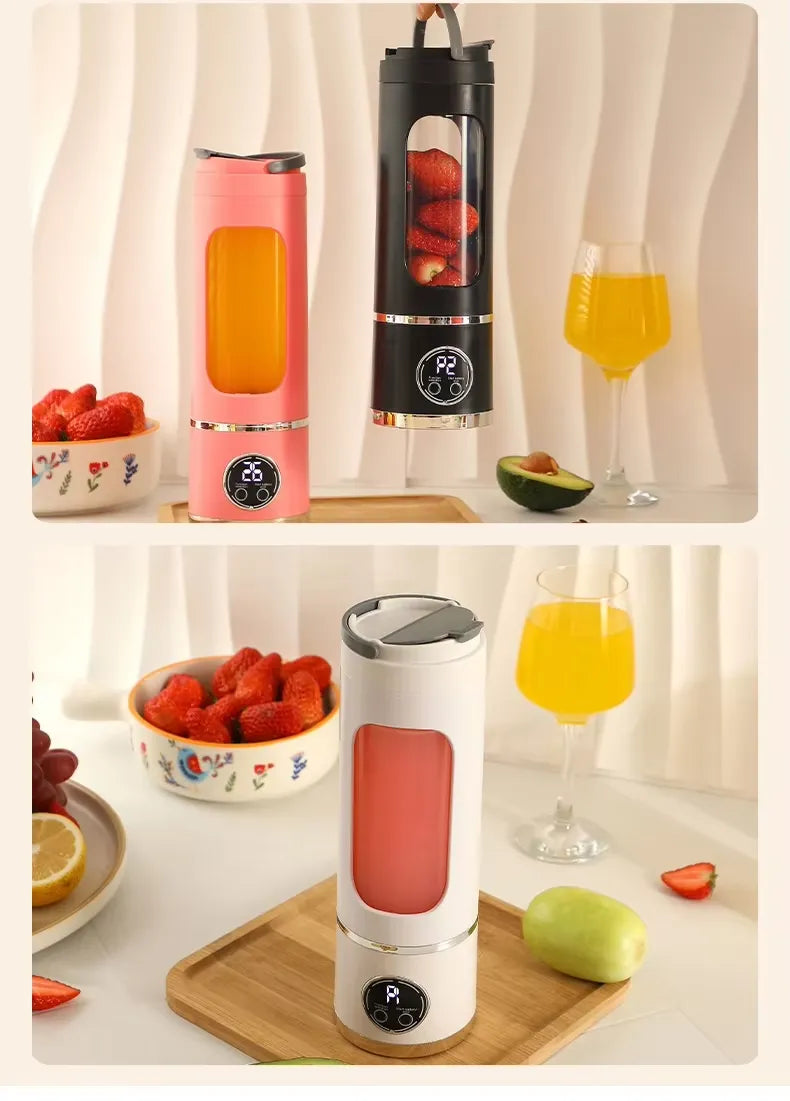 USB Portable Electric Juicer- Large Capacity Stainless Steel for Milk Fruit Household Juicer Mixer Blender Machine