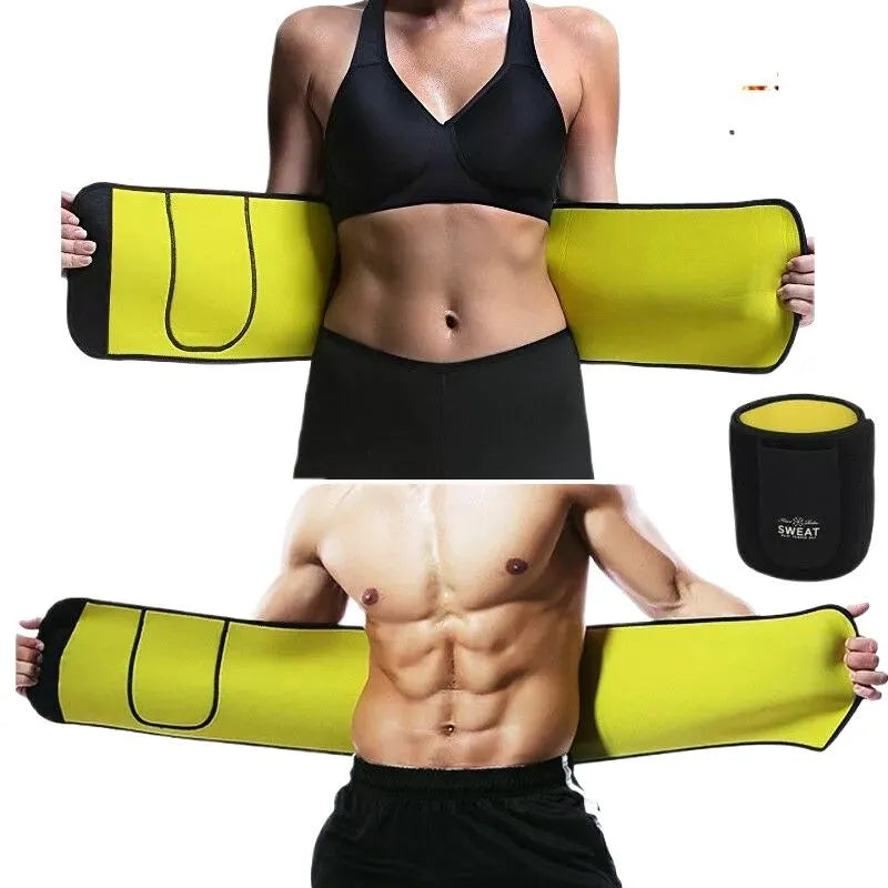 Premium Adjustable Tummy Trimmer Belt for Waist Slimming & Fat Burner Hot Shaper Belt-Free Size for Men & Women