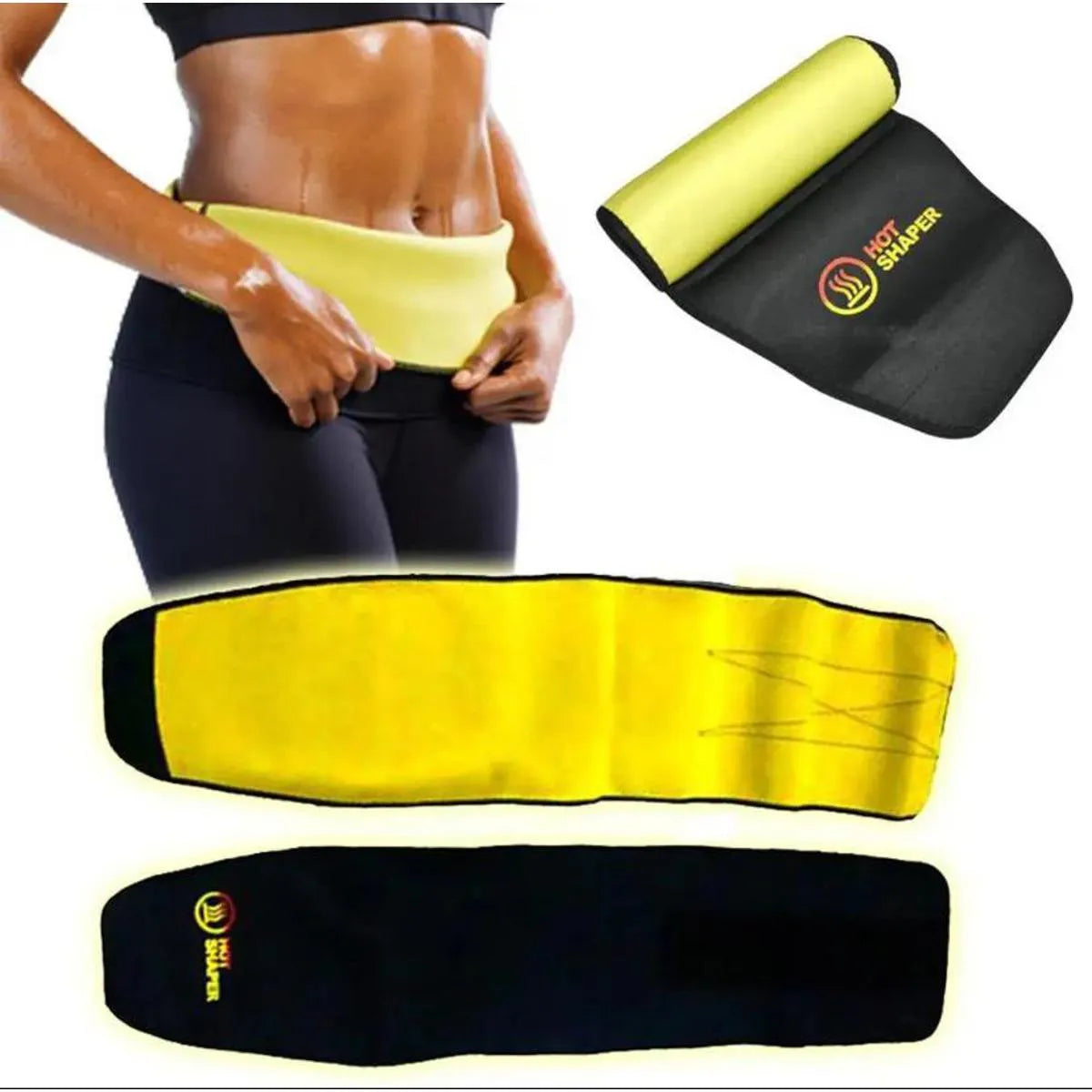 Premium Adjustable Tummy Trimmer Belt for Waist Slimming & Fat Burner Hot Shaper Belt-Free Size for Men & Women