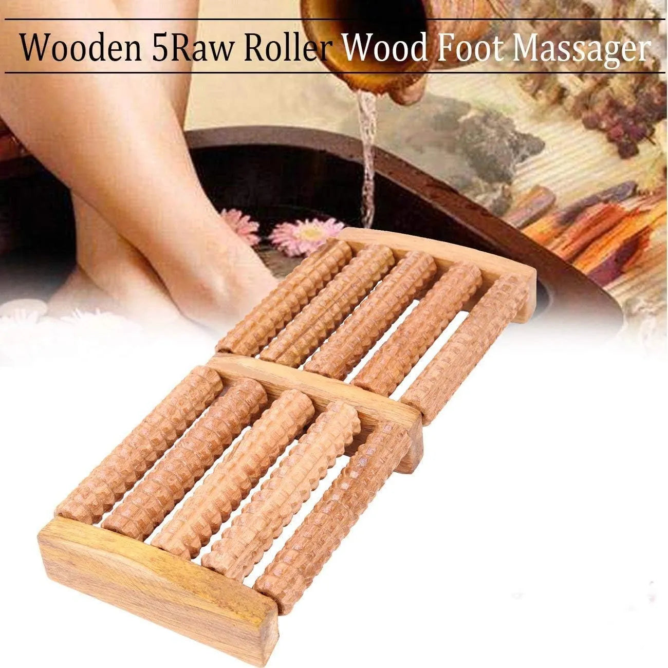 Wooden Dual Foot Massage Roller – Relaxation & Daily Comfort