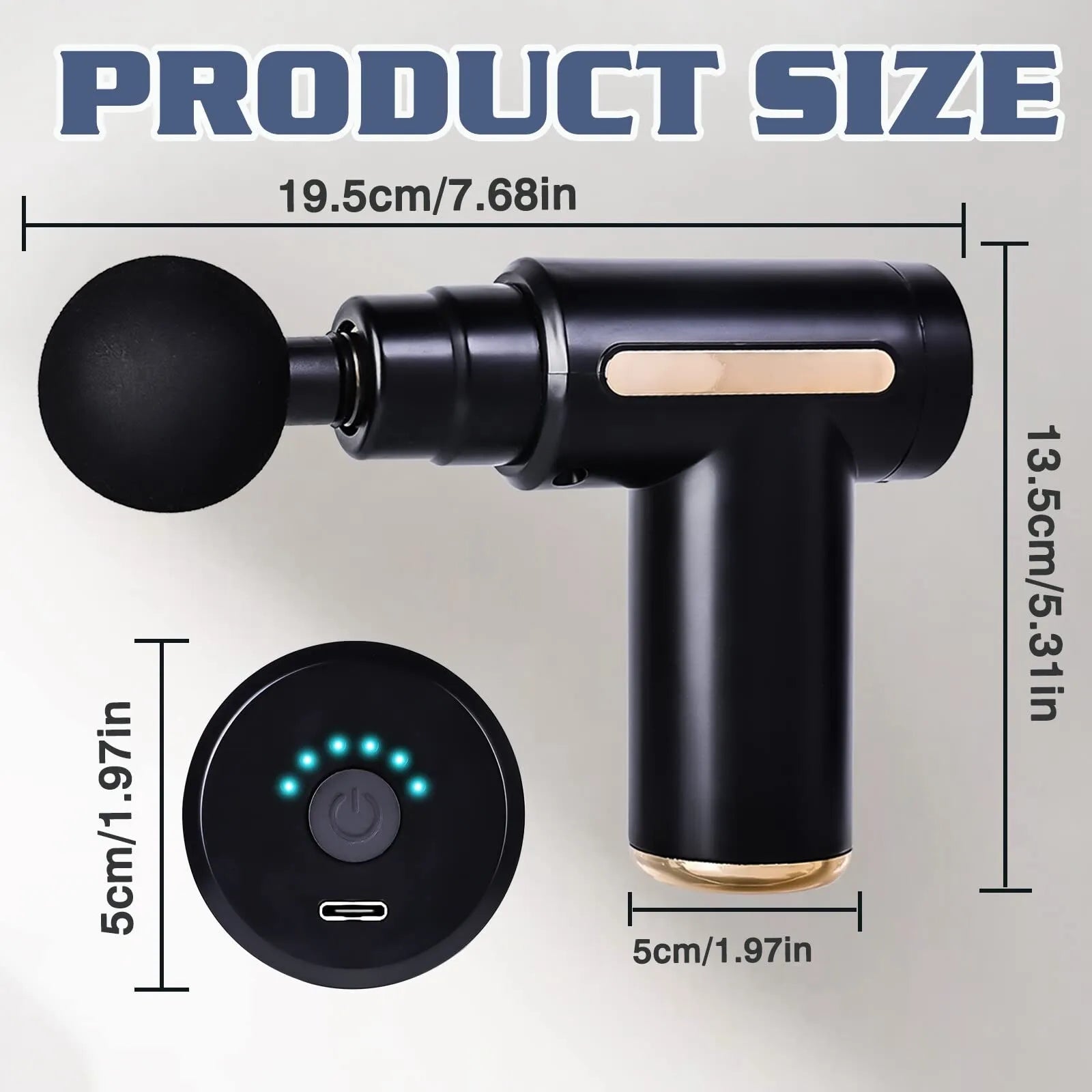 Portable Mini Muscle Massage Gun-Handheld Electric Deep Tissue Percussion Muscle Massager, Ultra Quiet Pain Relief Fascia Gun