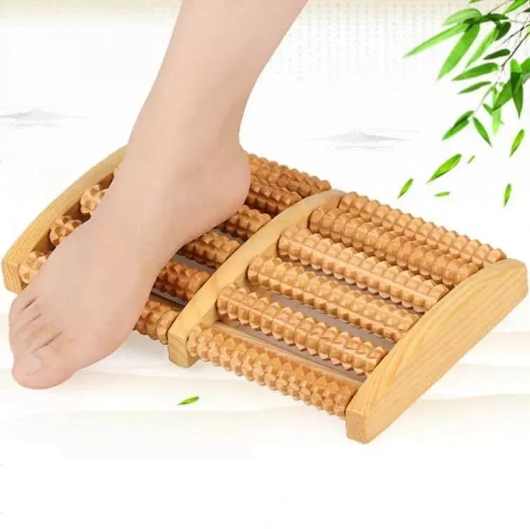 Wooden Dual Foot Massage Roller – Relaxation & Daily Comfort