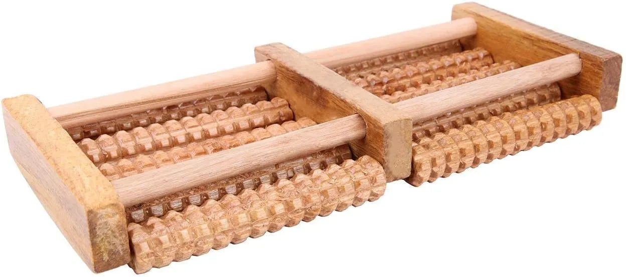 Wooden Dual Foot Massage Roller – Relaxation & Daily Comfort