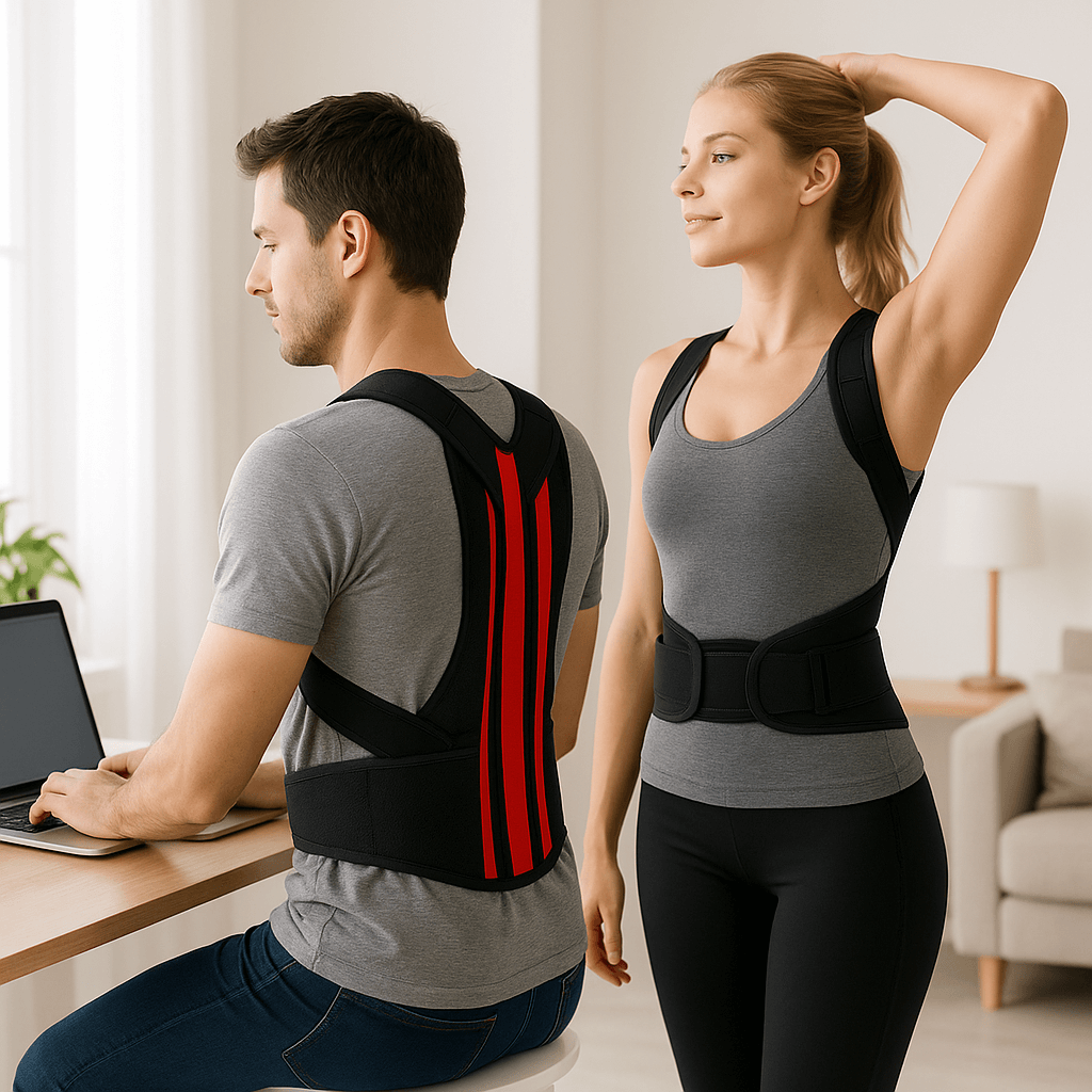Premium Posture Corrector Belt for Men & Women – Adjustable Back & Shoulder Support Brace for Pain Relief & Spine Alignment